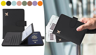 Faux Leather Travel Passport & Card Holder Wallet - 8 Colours