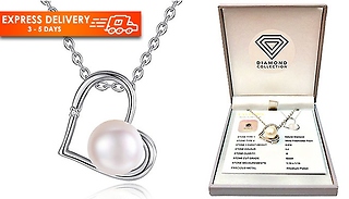 Genuine Diamond and Freshwater Pearl Pendant
