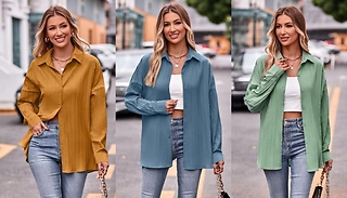 Long Sleeve Spring Loose Blouse - 3 Colours & 5 Sizes