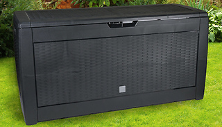 Rattan Effect 310L Outdoor Garden Storage Box