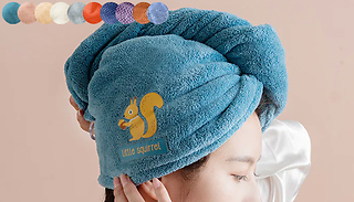 Double Layer Hair Drying Towel Head Wrap - 10 Options