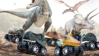 8-Piece Mini Dinosaur Pull-Back Cars