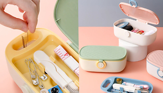 Sewing Kit with Double Layer Storage Box - 2 Colours