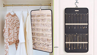 Jewellery Hanging Storage Roll Bag with Hanger - 2 Sizes & 2 Colours
