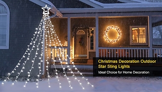 LED Waterfall Solar Christmas Tree Lights - 3 Colours 