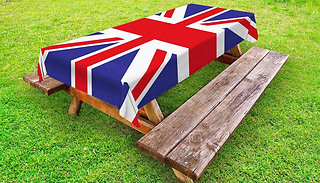 Commemorative British Coronation Flag Tablecloth - 5 Sizes 