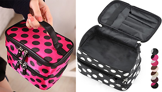 Portable Double Layer Beauty Bag - 7 Colours