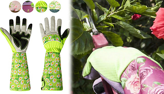 Padded Extended Microfibre Gardening Gloves - 4 Colours