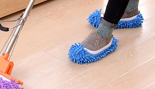 2 Pairs of Chenille Fibre Washable Dust Mop Slippers - 2 Colours