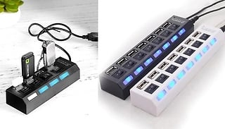 4 or 7-Port Universal USB Charging Station – Black or White