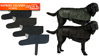 Waxed Cotton Waterproof Dog Coat - 4 Colours & 8 Sizes