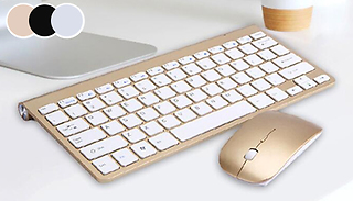 Mini Wireless Keyboard & Mouse - 3 Colours
