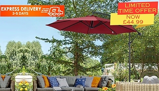 3m Cantilever Hanging Banana Parasol - 3 Colours