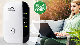 Plug-In Wi-Fi Booster - Up to 300m Coverage!