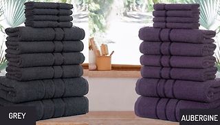 10pc Egyptian Cotton Premium Towels - 4 Colours