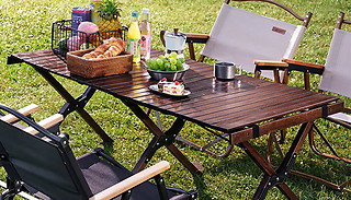 Outdoor Foldable Large Low Wooden Picnic Table