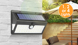 LED Motion Sensor Solar Outdoor Security Light - 1, 2 or 4 Lights