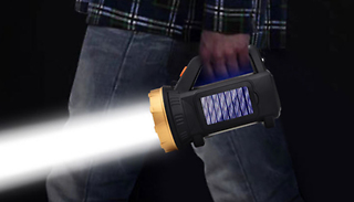 LED USB Rechargeable Solar Flashlight