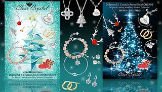 Clear Crystal Jewellery Advent Calendar - 2 Colours