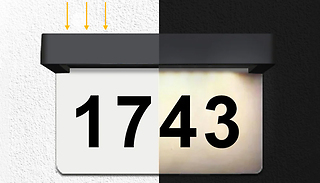 Solar-Powered House Number Sign
