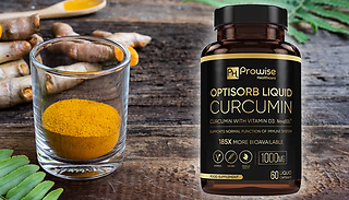 1, 2 or 3 Month Supply of Liquid Curcumin with Vitamin D - 60, 120 or ...