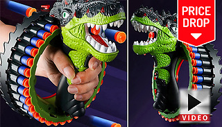 Roaring Dinosaur Target Blasting Toy - 34 Soft Darts!