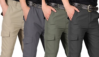 Water-Resistant Quick-Drying Cargo Trousers - 5 Colours & 6 Sizes