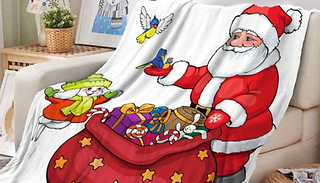 Christmas Santa Claus Double-sided Flannel Blanket - 5 Designs & 5 Siz ...