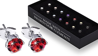 Set of 7 Swarovski Crystal Earrings