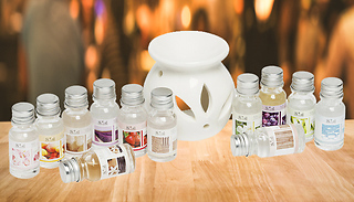 Oil Diffuser Burner Gift Set with 12-Month Supply of Natural Oil
