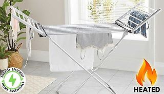 Quest Energy Efficient Electric Heated Clothes Airer - Winged or Stand ...