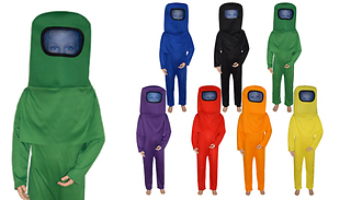 Among Us Inspired Fancy Dress Costume - 7 Colours & 3 Sizes