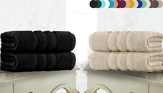 2-Pack of Zero Twist Bath Sheets - 17 Colours!