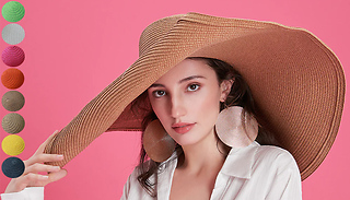 Women's Wide Brim Straw Sun Hat - 8 Colours