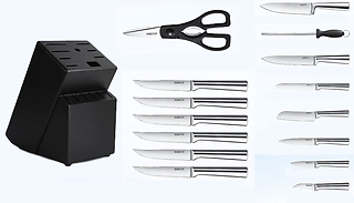 16-Piece Kitchen Knife & Tools Chef's Block