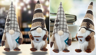 1 or 2 Cute Coffee Gnome Plush Dolls - 2 Designs
