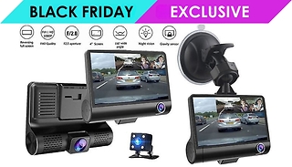Triple Vision Dash Cam with Optional 32GB SD - Front, Rear & Interior ...