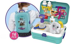 16-Piece Role Play Dog Grooming Toy