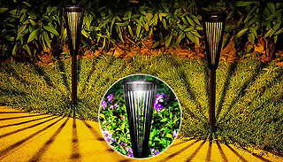 2x Solar Cut-Out Garden Path Stake Lights