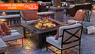 3-in-1 XL Square Black Fire Pit