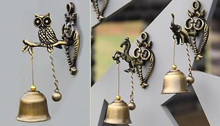 Vintage Style Animal Mounted Bell Windchime - 3 Designs
