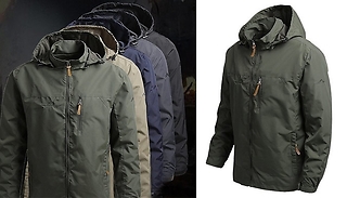 Men's Hooded Winter Raincoat - 5 Colours & 7 Sizes