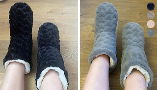 Winter Fleece-Lined Love Heart Slipper Boots - 4 Colours & 5 Sizes