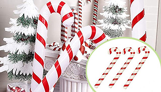 2-Piece Inflatable Candy Canes Christmas Decoration Set - 2 Sizes