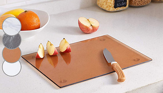 Tempered Glass Non-Slip Scratch Resistant Chopping Board - 4 Options