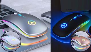 Rechargeable Wireless Bluetooth Mouse with Colourful Lights - 4 Colour ...