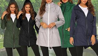 Long Hooded Raincoat - 5 Colours, 4 Sizes