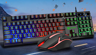 Gaming LED Backlit Keyboard and Mouse Set - 2 Colours