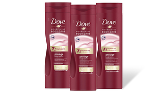 3-Pack of Dove Nourishing Body Care Pro Age Body Lotion