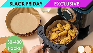 30 to 400 Disposable Non-Stick Air Fryer Liners - 2 Colours